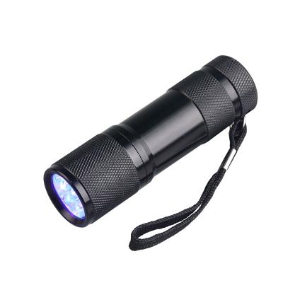 China Hot Promotional UV Emergency Pocket 9 LED 390nm 395nm Torch Instant Light UV Light for sale