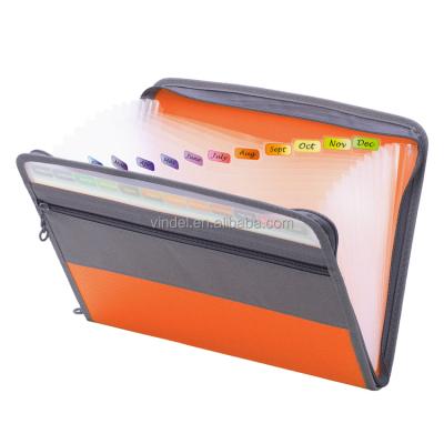 China PP Office Document Bag Rainbow Bag Expanding Accordion Folder for sale