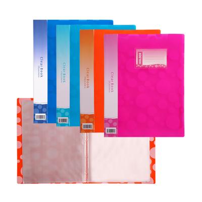 China PP A4 NEON Display Book With Spine Label Pocket for sale