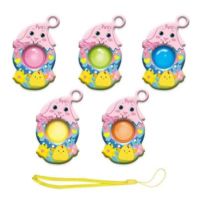 China 2022 Effort Release Toy In Stock Mini Easter Bunny Key Chain Busy Person Wholesale Popular Toys For Children for sale