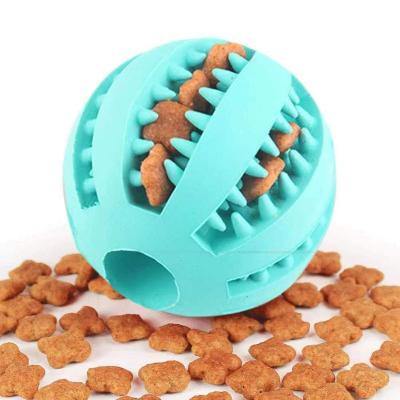 China Hot Selling Rubber Natural Clean Teeth Stored Large Amazon Size 7cm Non-Toxic Durable Brush Chew Dog Toy Ball for sale