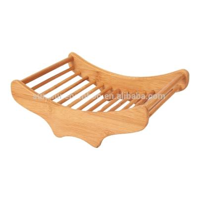 China Wholesale Sustainable Bamboo Folding Square Kitchen Dish Dish Drain Rack Organizer Dish Fruit Drying Rack for sale