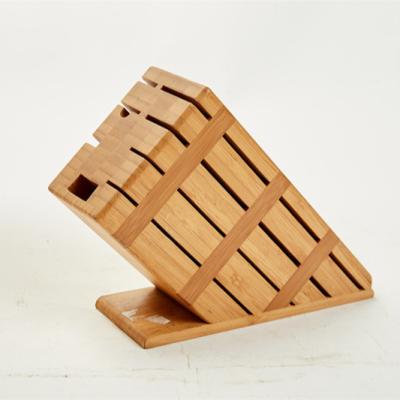 China Viable Wholesale Natural Wood Wooden Knife Rest Eco-friendly Kitchen Knife Block Holder for sale