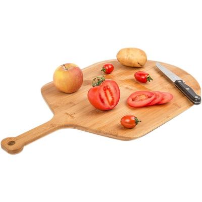 China Sustainable Bamboo Pizza Paddle for Homemade Pizza and Bread Baking, Pizza Cutting Board with 8 Flutes for sale