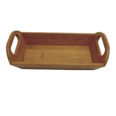 China High Quality Custom Sustainable Beech Natural Wooden Storage Food Color Serving Trays With Handle for sale