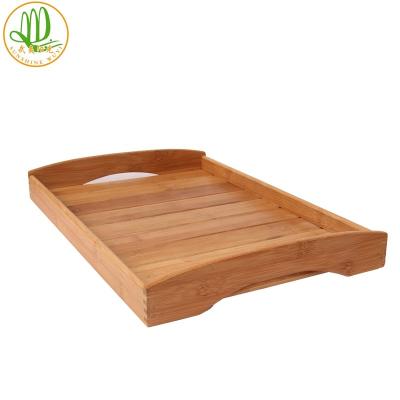 China Home.Restaurant.Bar.Hotel Hot Selling Fast Food Bamboo Wooden Food Serving Tray With Handles Rectangular Tray for sale