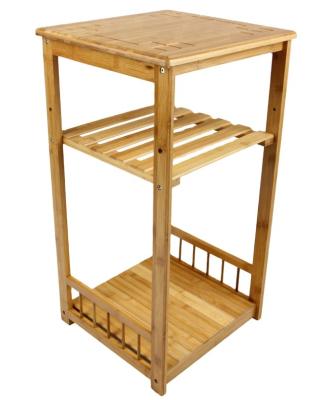 China Sustainable Multifunctional Bamboo Kitchen Storage Rack Bamboo Shelf for sale