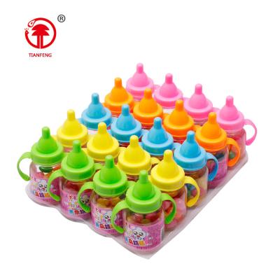 China Natural Custom Baby Nipple Candy Rainbow Candy Jelly Beans Rainbow Candy Bottle Shantou Fruity Colorful Feeder Candy for sale