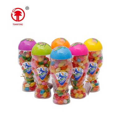 China Wholesale Natural Halal Gummy Candy Jelly Beans World Cup Shape Candy 120 Grams Gummy Candy For Bottle for sale