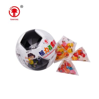 China Normal funny plastic ball jelly candy with surprise toy and soft jelly benas toys candy in display box for sale