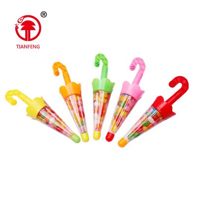 China 38G Candy Natural And Soft Kosher Soft Jelly Bean Toy Multicolor Candy Best In Umbrella Bottle for sale