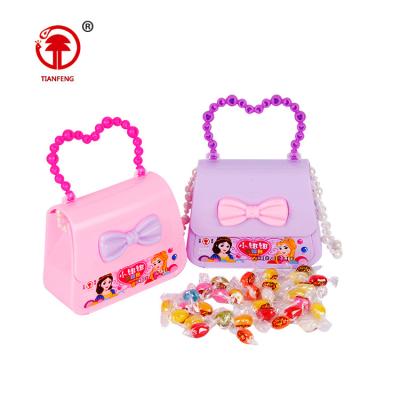 China Normal 2019 New Products Cheap Toy Sweets Candy Jelly Bean Toys Plastic Bag Girls Bag Toy With Candy for sale