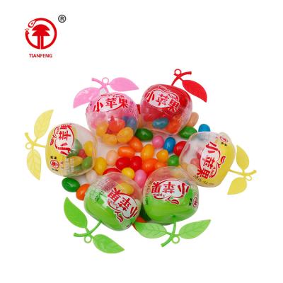 China China Supplier Natural Apple Shaped Jelly Bean Candy For Christmas Soft Bottle Candy With Toys For Kids for sale