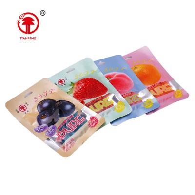 China Mini China Natural Hot Products Love Fruit Jelly Product Colorful Bean Candy With Bag Single Flavors for sale