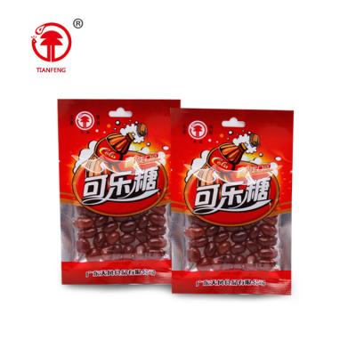 China Good Natural Chew Bean Gummy Candy Product Cola Cola Jelly Bean Small Flavors 35g Chew Bag for sale