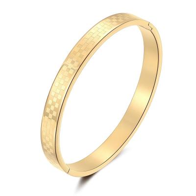 China FASHIONABLE Royal Simple Bangle Bracelet Stainless Steel For Men Women Jewelry Gift for sale