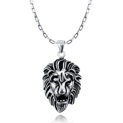 China Men's Punk Lion Necklace Key Pendant Jewelry for sale