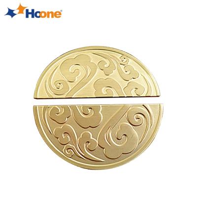 China Guangdong Guangzhou Modern Furniture Hardware Factory Brass Half Moon Handles And Knobs Cabinet Handles Pull for sale