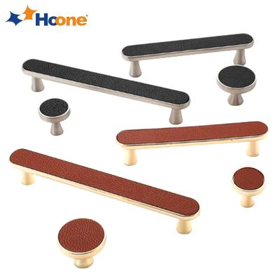 China Modern New Style PU Cabinet Furniture Leather Handle and Knob for sale