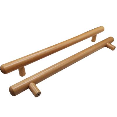 China Cabinet Natural Wood Handles American Style Furniture Wooden Handle Drawer Pulls Cabinet Knobs And Handles for sale