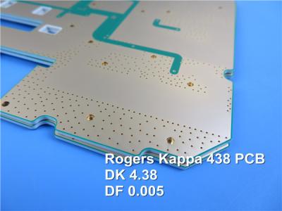 China Placa de circuito impresa del PWB Rogers 60mil 1.524m m DK 4,38 de Kappa 438 RF con el oro de la inmersión para los metros inalámbricos en venta