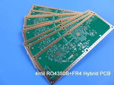 Китай PCB 4 слоев высокочастотный построенный на RO4350B со шторками через и золотом погружения продается