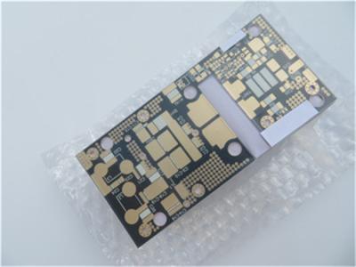 China F4BTMS265 PCB de alta frequência 0,8 mm Substratos 1 oz de cobre com imersão de ouro e máscara de solda preta à venda