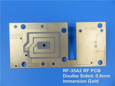 China LEITERPLATTE-Beschichtungs-Immersions-Gold PWBs 20mil Rf-RF-35A2 Doppeltes mit Seiten versehenes Hochfrequenzfür ultra dämpfungsärmen Endverstärker zu verkaufen