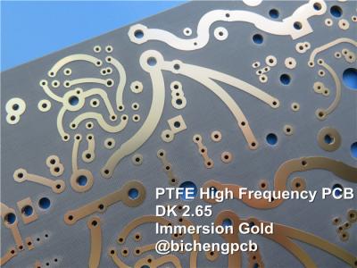 China PTFE High Frequency PCB 1.5mm DK 2.65 PTFE RF Circuit Board with 3oz Copper Coating Immersion Gold for sale