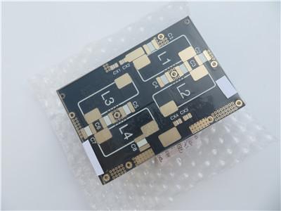 China PTFE High Frequency PCB Built on 2oz Copper 1.6mm F4B With Immersion Gold for Duplex for sale