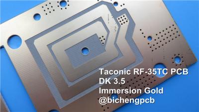 China Taconic RF-35TC High Frequency PCB 20mil 0.508mm RF-35TC RF Circuit Board with Black Solder Mask and Immersion Gold for sale