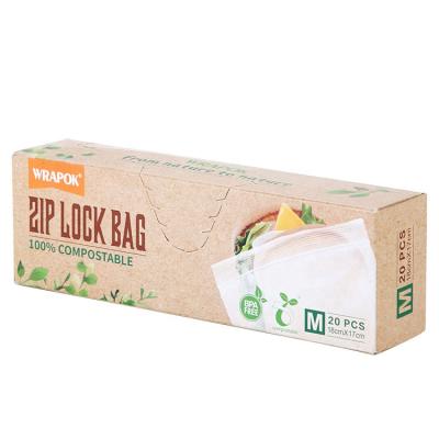 China BIODEGRADABLE Customized Compostable Food Storage Ziplock Bag With Logo for sale