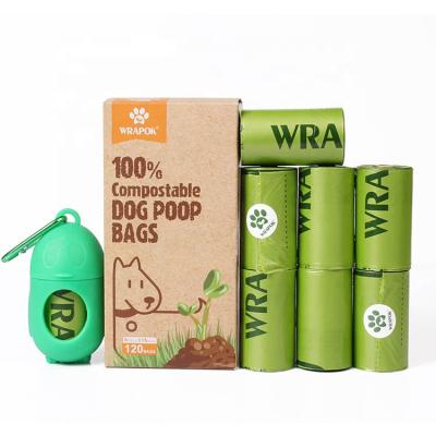 China Cornstarch Custom Printed PLA Organic Compostable Pet Waste Eco Dog Poop Bags Biodegradable for sale