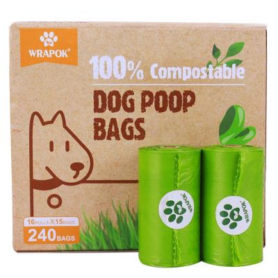 China Household Products Bolsa Organic Compostable PLA Pet Waste 100% Biodegradable Dog Poop Bag for sale