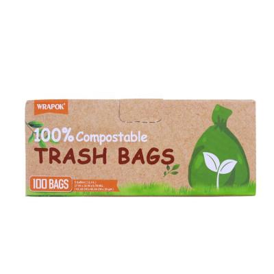 China Line Household Food Waste Biodegradable Garbage Compostable Garbage Household Products Bin Bags for sale