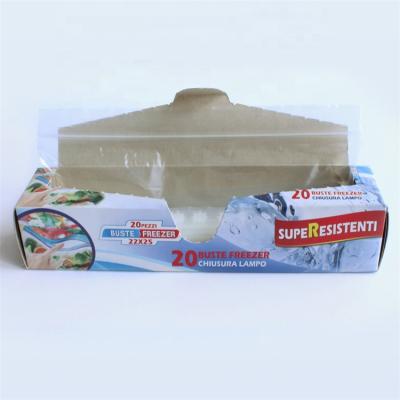 China Recyclable LDPE Freezer Bag Twist Lock Self Seal Plastic Zipper Bag for sale