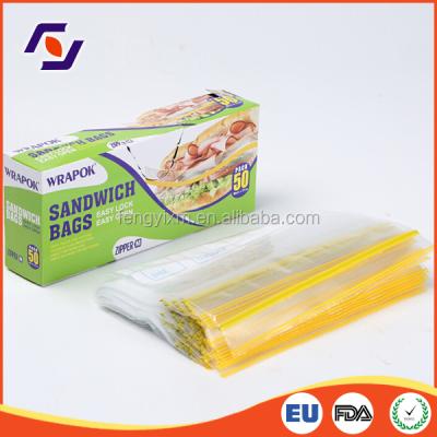 China Recyclable Transparent Zip Lock Airtight Wrapok Frozen Bag In Color Box for sale