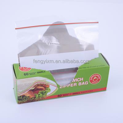 China Recyclable LDPE Freezer Zip Lock Plastic Bags Custom Zipper Bag Food Storage for sale