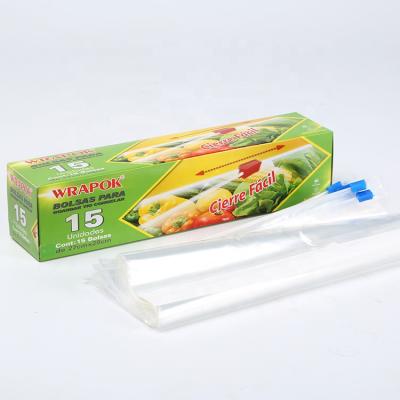 China Food Grade Recyclable Custom Printed Freezer Poly Bag Reusable Ziplock Pouch Bag for sale