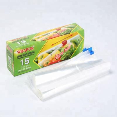 China Recyclable Waterproof Plastic Zipper Bag Transparent Zipper Bag With Slider for sale