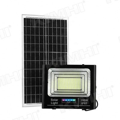 China Residential KIMHI 25W 40W 60W 100W 200W 300W 500W 800W Remote Control Energy Led Solar Lamp Solar Powered Outdoor Solar Flood Lights for sale