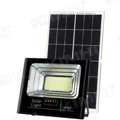 China Residential KIMHI 25W 40W 60W 100W 200W 300W 500W 800W Solar Reflector Aluminum Outdoor Street Garden Solar Led Flood Light With Remote for sale