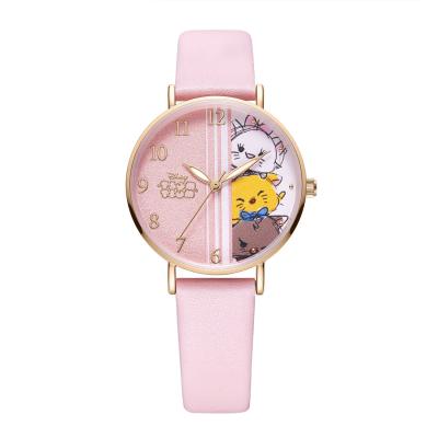 China Cute Quartz Movt Watches IP Rose Gold Round Case Imported Water Resistant Tsumtsum For Girls for sale