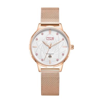 China Charming Luxury Genuine Women's Stainless Steel Quartz Watches High Quality Leather Strap Water Resistant for sale