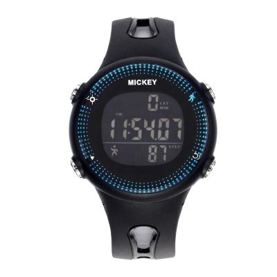 China Custom Day/Date Pedometer Function Plastic Logo Digital LCD Display Sports Watch For Men for sale