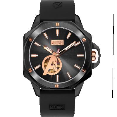 China Automatic Date IP Plated Rose Gold Hands &Minutes Sapphire Crystal Glass Men's Watch Stainless Steel Automatic for sale