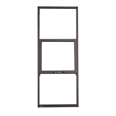 China RG Three-Section Sliding Sliding Screen Style Aluminum Alloy Luxury Top Quality Modern Vertical Sliding Screen Window Customized for sale