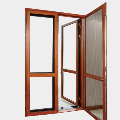 China Exterior Aluminum Hinged Doors Front Doors External Aluminum Glazed Casement Door Windproof RG135.8 for sale