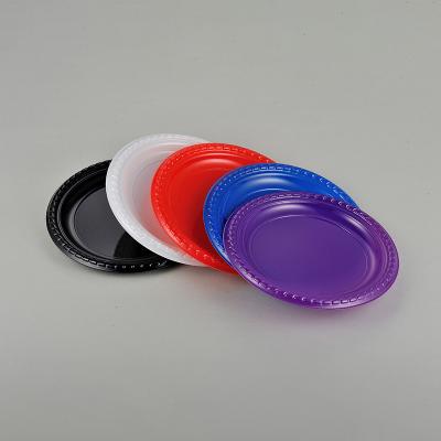 China Customize High Quality Disposable Plastic Mini Cake Round Plates Snob Price From Disposable Manufacturer for sale