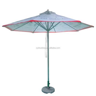 China Modern Branded Promotional Advertising Sublimation Printing Outdoor Large Sunshade Patio Bar Restaurant Garden Umbrella Payung Tiang Tenga for sale